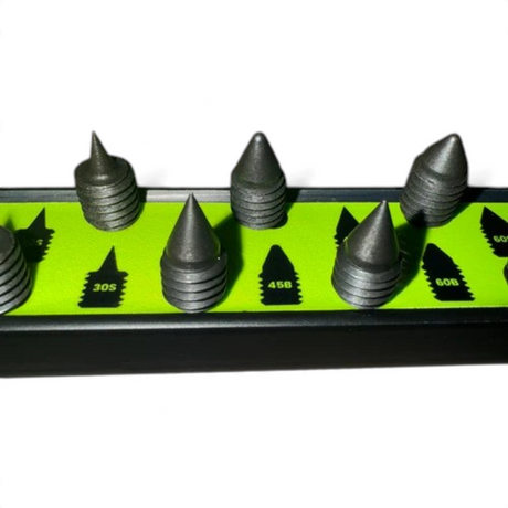 Anson PDR Black Plague micro tips set featuring various metal precision tips on a magnetic green and black organizer