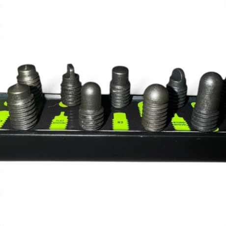 Anson PDR Black Plague micro tips set featuring various low-profile metal tips in a magnetic organizer tray.