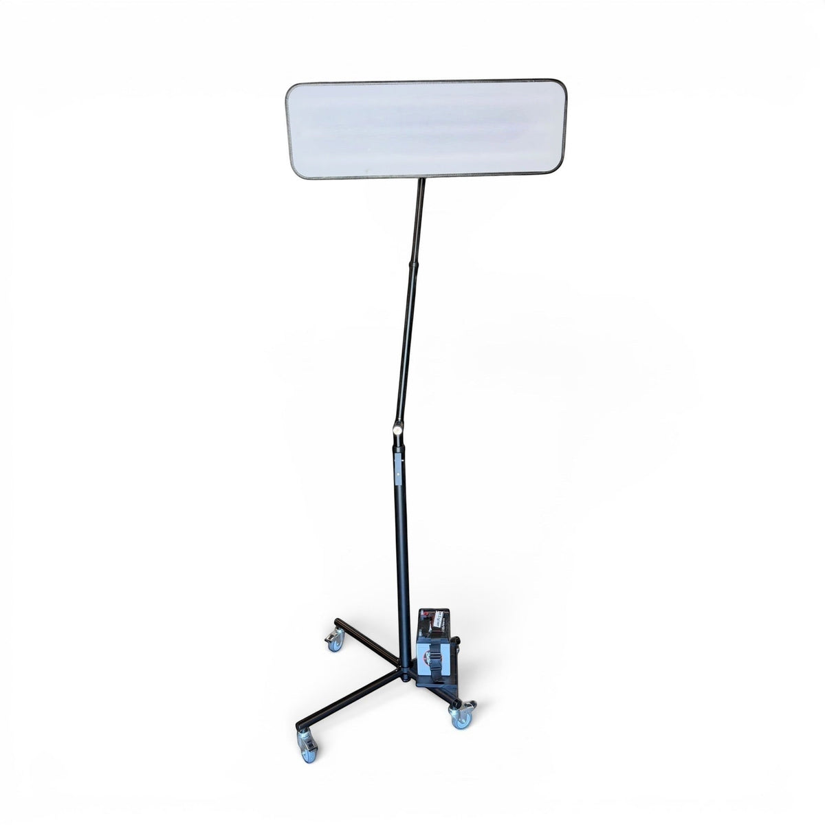 Anson PDR BLE Light Stand with adjustable boom, battery tray, and heavy-duty wheels for professional lighting setups.