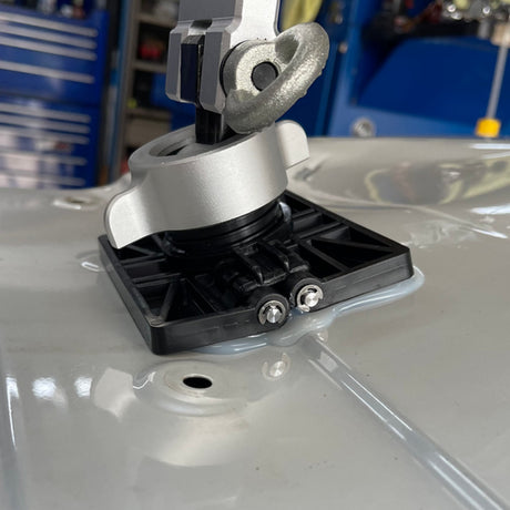 Anson PDR Body Line Buddy small foot for dent repair on car body lines. Silver and black metal.