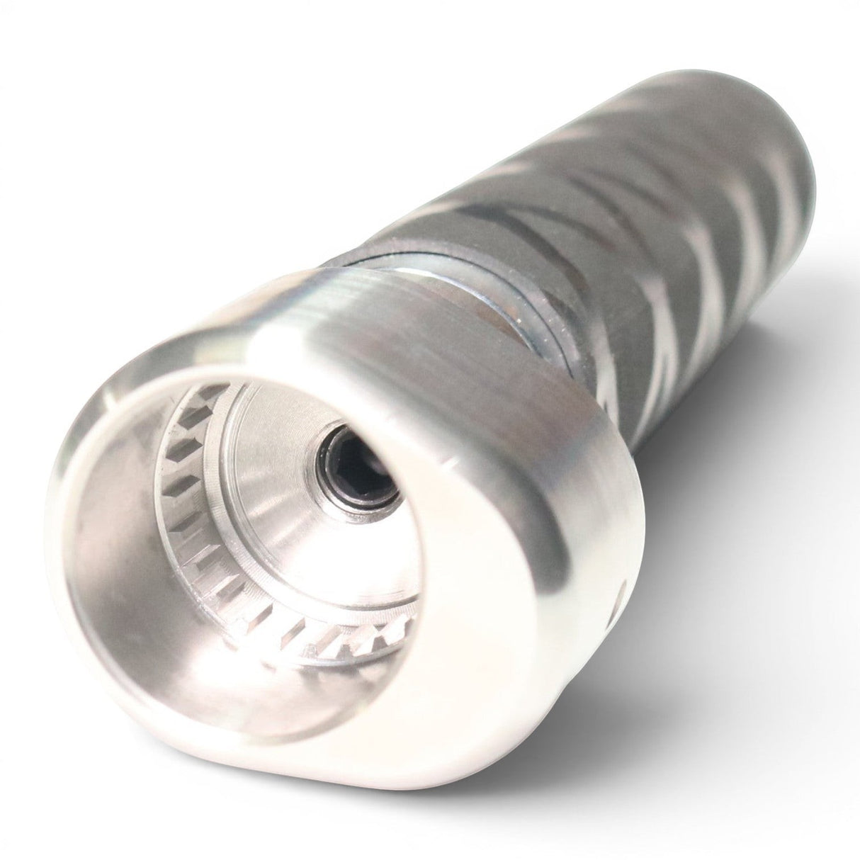 Anson PDR TEQUILA TOOLS CABALLERO 1 HUB SET with tactical inline handle, silver aluminum, ribbed grip.