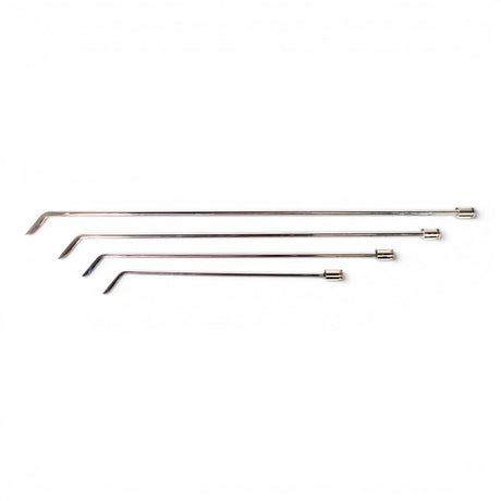 Anson PDR TEQUILA TOOLS CABALLERO 1 HUB SET, a set of 4 metal PDR rods with single pick blade tips and single bends.