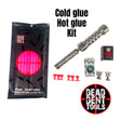 Anson PDR Dead Dent Tools cold and hot glue PDR kit with slide hammer, glue sticks, putty, and assorted pulling tabs.