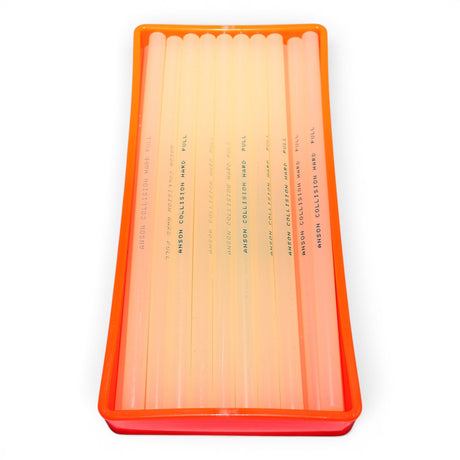 Anson PDR 20 sticks of hard pull collision glue in an orange tray. Designed for static pulls.