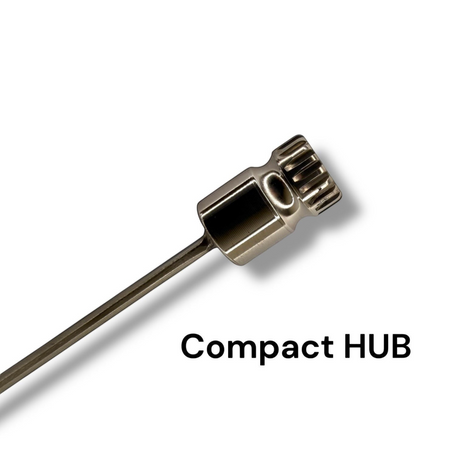 Anson PDR stainless steel Compact HUB Door Lord tool featuring a shaved rod design and interchangeable tip attachment.