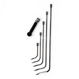 Anson PDR Compact HUB door panel rod set with five stainless steel rods of varying lengths and one black handle.