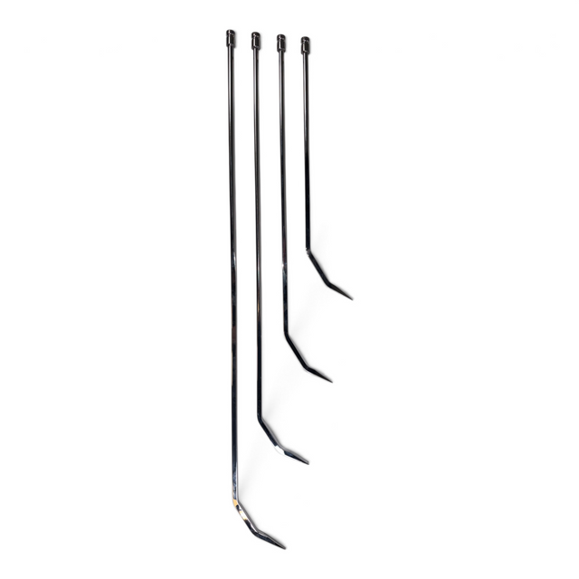 Anson PDR Compact HUB double shot sharp rods in stainless steel with double bend design for paintless dent repair.