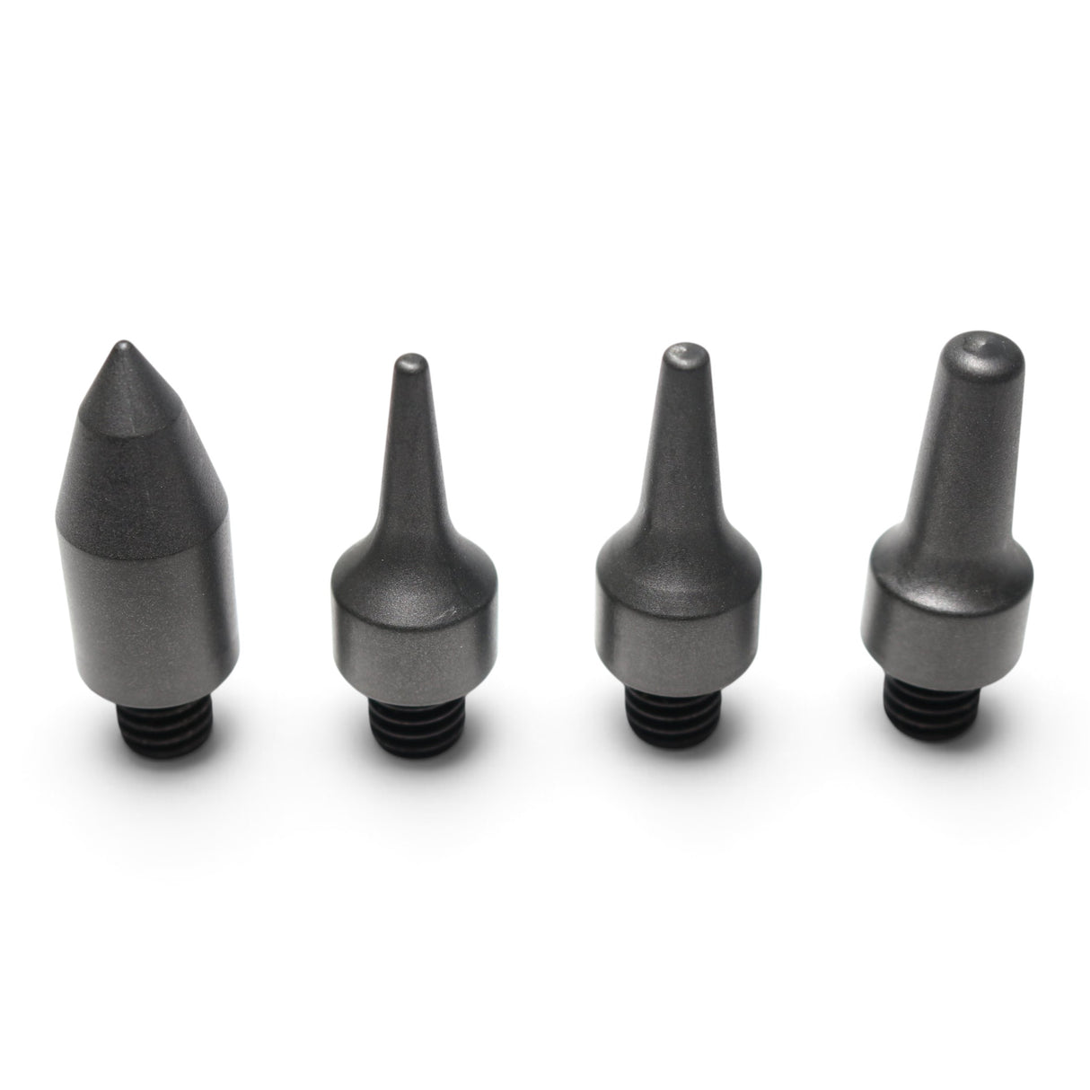 Anson PDR Dead Dent Tools 4-piece ballistic knockdown tip set for paintless dent repair with various point shapes.