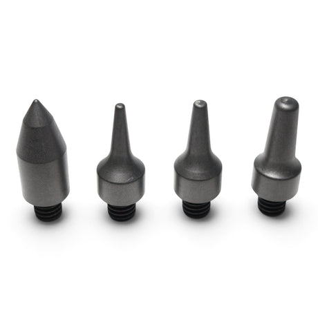Anson PDR Dead Dent Tools 4-piece ballistic knockdown tip set for paintless dent repair with various point shapes.