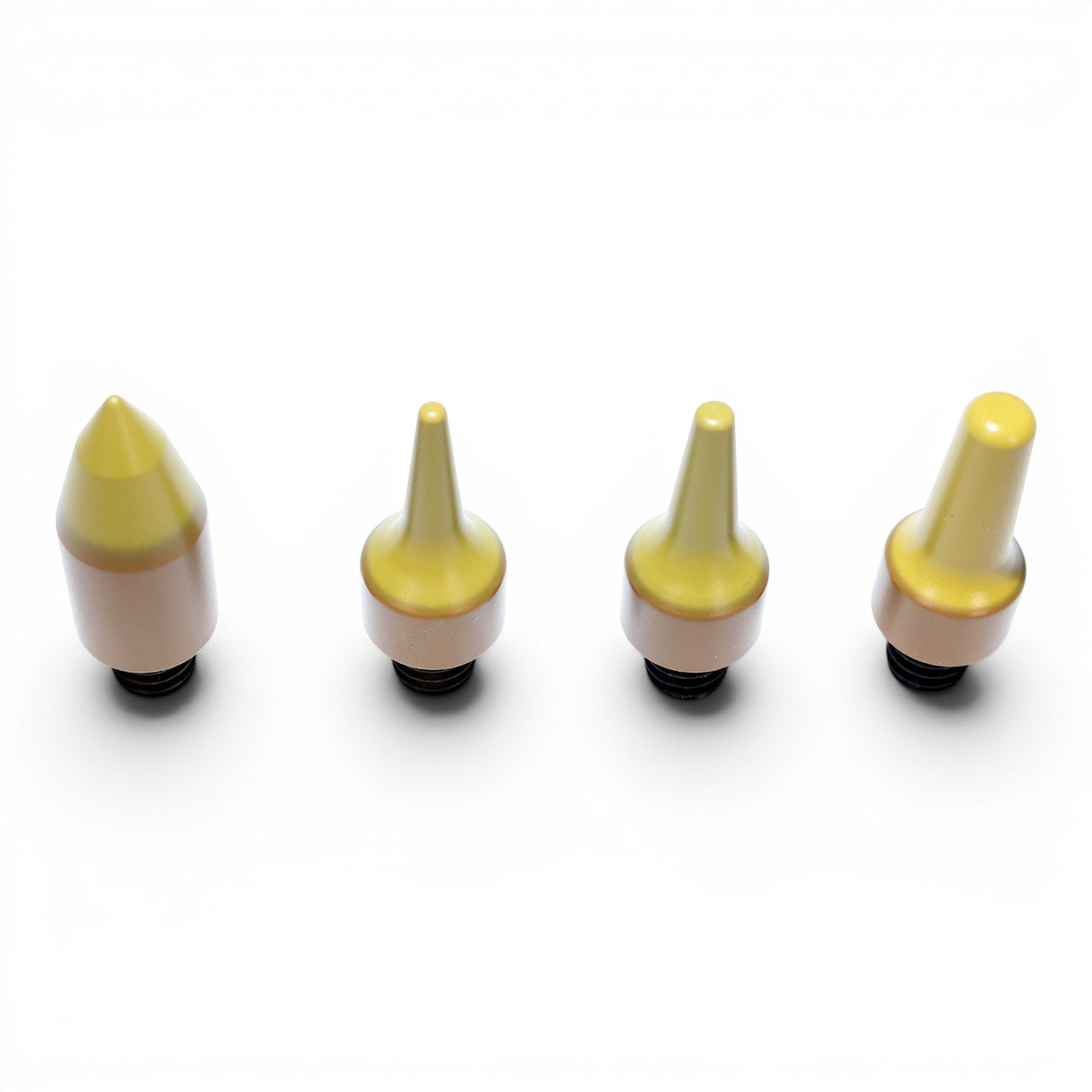 Anson PDR Dead Dent Tools Match Grade TIP SET 2, four non-marring knockdown tips in yellow and tan.