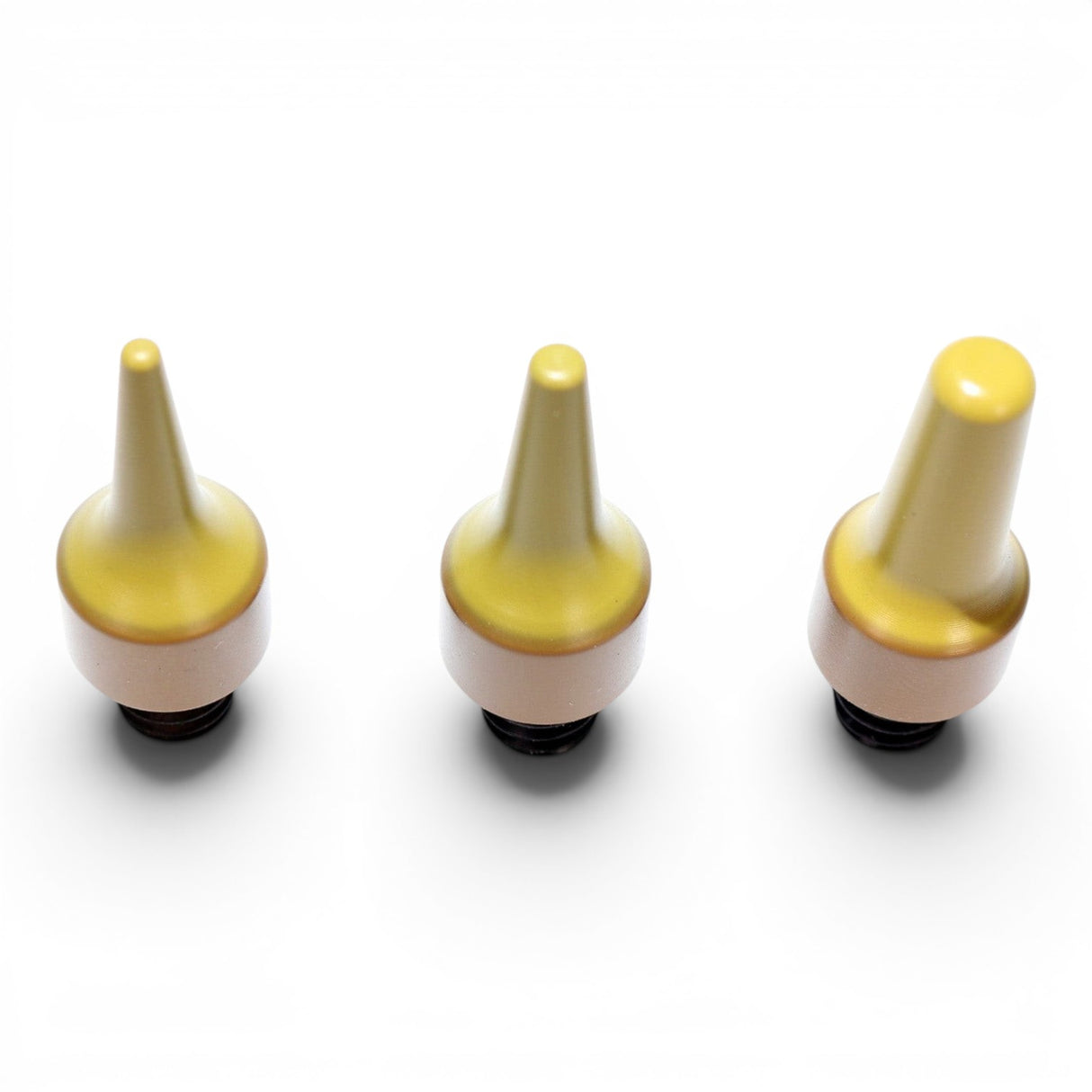 Anson PDR Dead Dent Tools Match Grade TIP SET - three non-marring knockdown tips in yellow and tan.