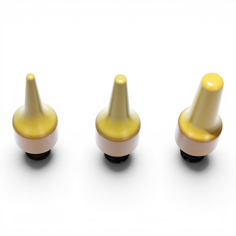 Anson PDR Dead Dent Tools Match Grade TIP SET - three non-marring knockdown tips in yellow and tan.