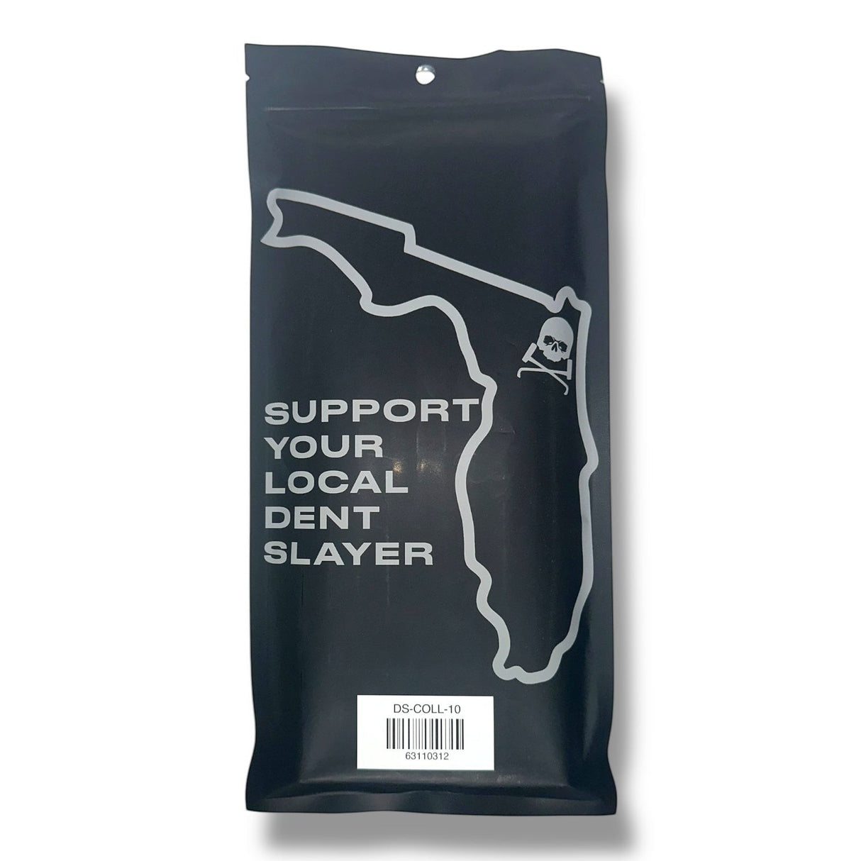 Anson PDR Dent Slayer Collision Glue Hot climate packaging with Florida outline and skull graphic.