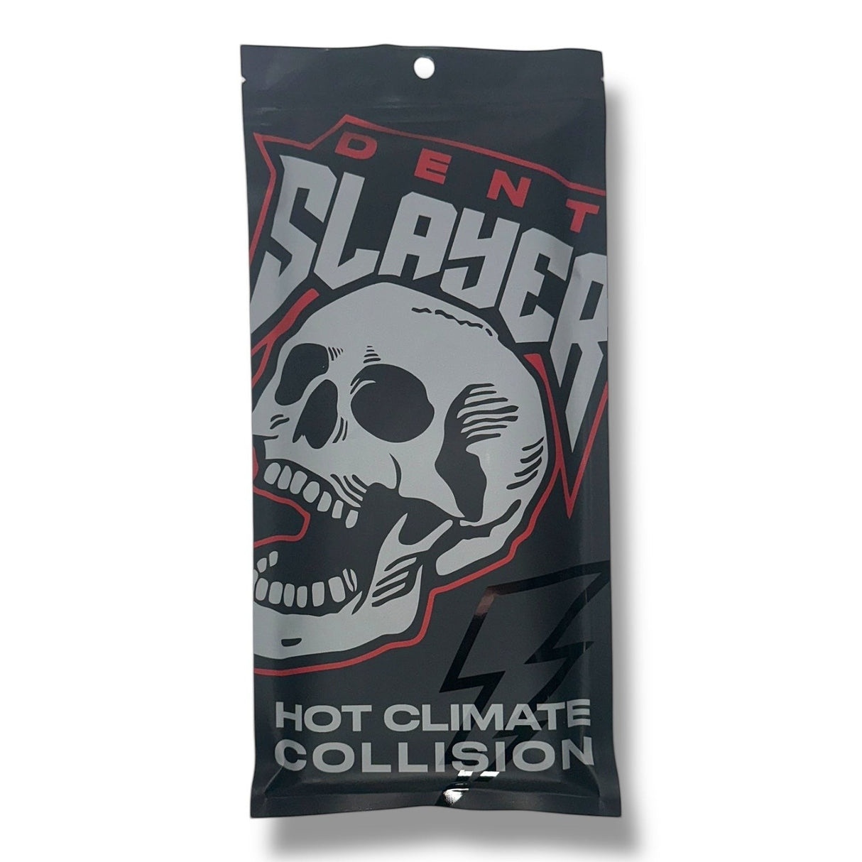 Anson PDR Dent Slayer Collision Glue Hot Climate for large dents and hail damage repair. Black packaging with skull graphic.