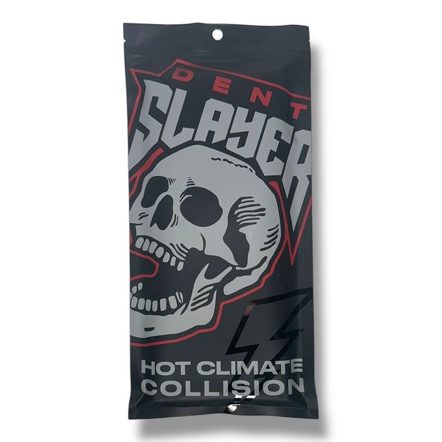 Anson PDR Dent Slayer Collision Glue Hot Climate for large dents and hail damage repair. Black packaging with skull graphic.