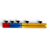 Anson PDR Dent Slayer Slay-Go modular leverage block with red, blue, and yellow segments and black locking screws.