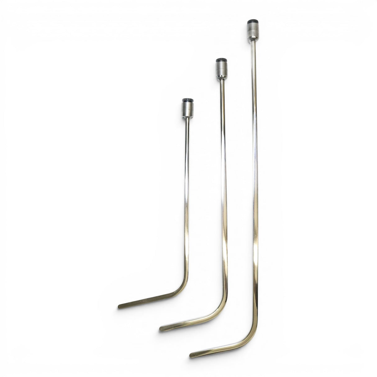 Anson PDR Tequila Tools Door Lord blade Hub Set with End Game Handle, three metal rods of varying lengths with curved tips.