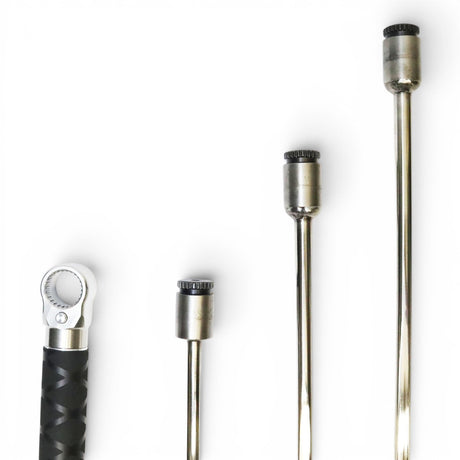 Anson PDR Tequila Tools Door Lord Blade Hub set with tactical Guerrilla Grip and three stainless steel rods of varying lengths.