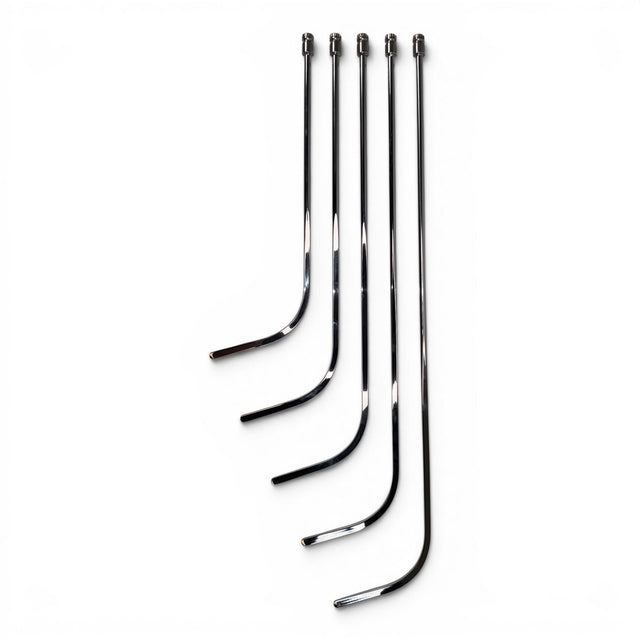 Anson PDR Door Lord compact 3/8 inch diameter bladed dent repair tools in various lengths with tapered shafts.