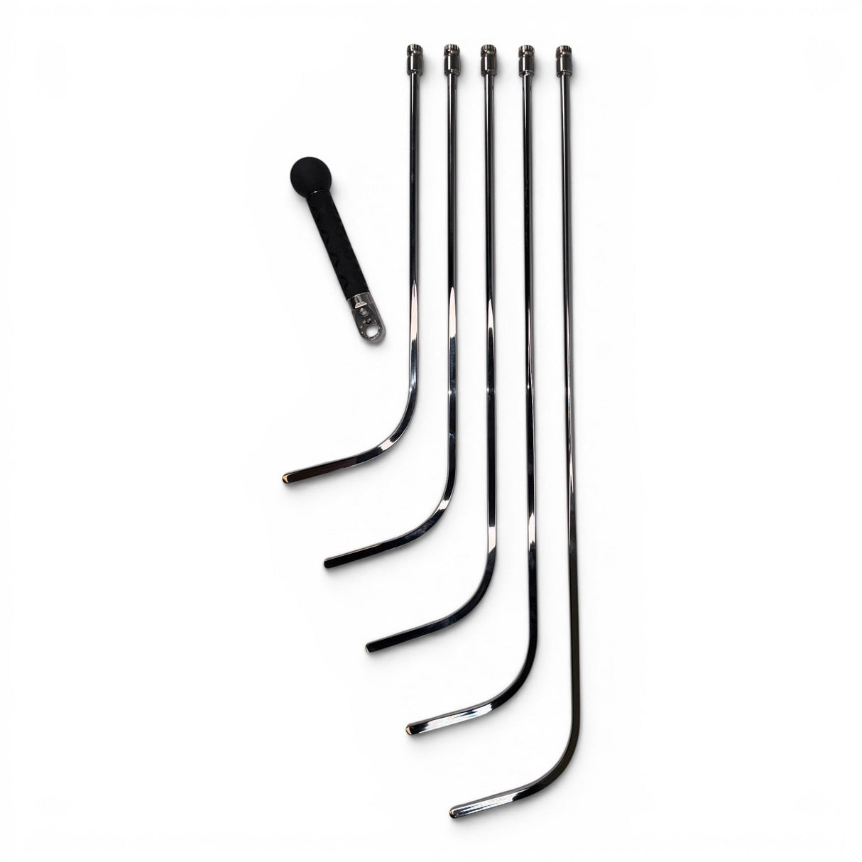 Anson PDR Door Lord compact hub set with five chrome bladed tools and a black handle for precision dent repair.