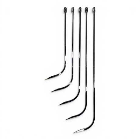 Anson PDR Door Lord compact hub set featuring five chrome metal paintless dent repair tools with sharp tapered tips.