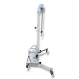 Anson PDR Econo Light Stand with adjustable boom and wheels, made of silver aluminum.