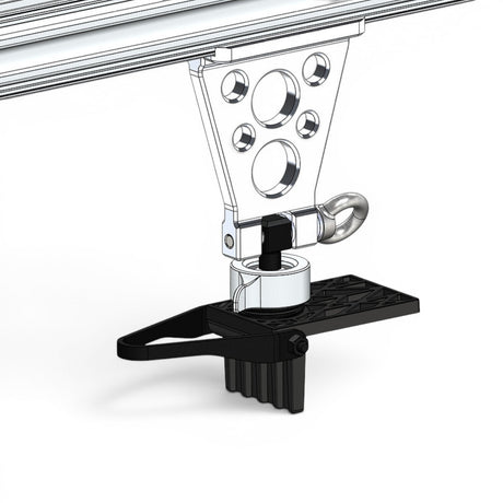 Anson PDR JVF Edge Foot for Re-tension system, black plastic with metal attachment, for vehicle panel repair.