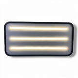 Anson PDR Elimadent X-Factor Mini 14" PDR light with three yellow LED strips and a black protective rim.
