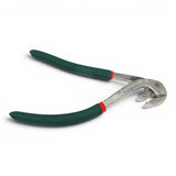 Anson PDR fender lip edge pliers with green anti-slip rubber handles and red accents. Hardened stainless steel construction.