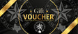 Anson PDR electronic gift voucher with gold lettering on a black background featuring a compass rose and Texas outline.