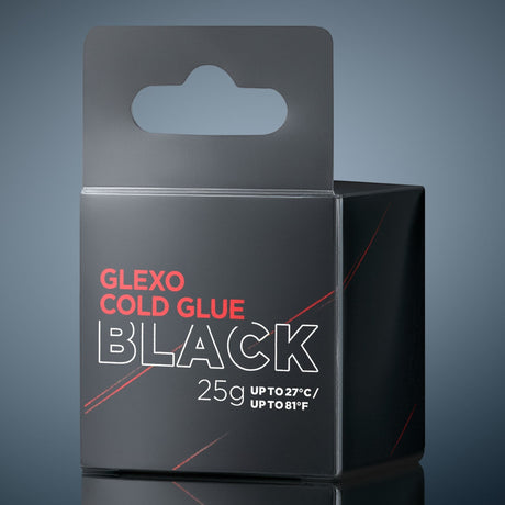Anson PDR Glexo Black cold glue 25g stick for PDR, optimized for temperatures up to 86°F in a professional box.