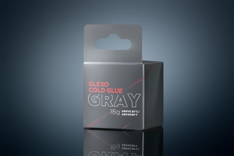 Anson PDR Glexo Gray Cold Glue adhesive for hot weather use above 86°F/30°C, 18g.