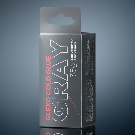 Anson PDR Glexo Gray cold glue adhesive for hot weather, 35g. Designed for use above 86°F/30°C.