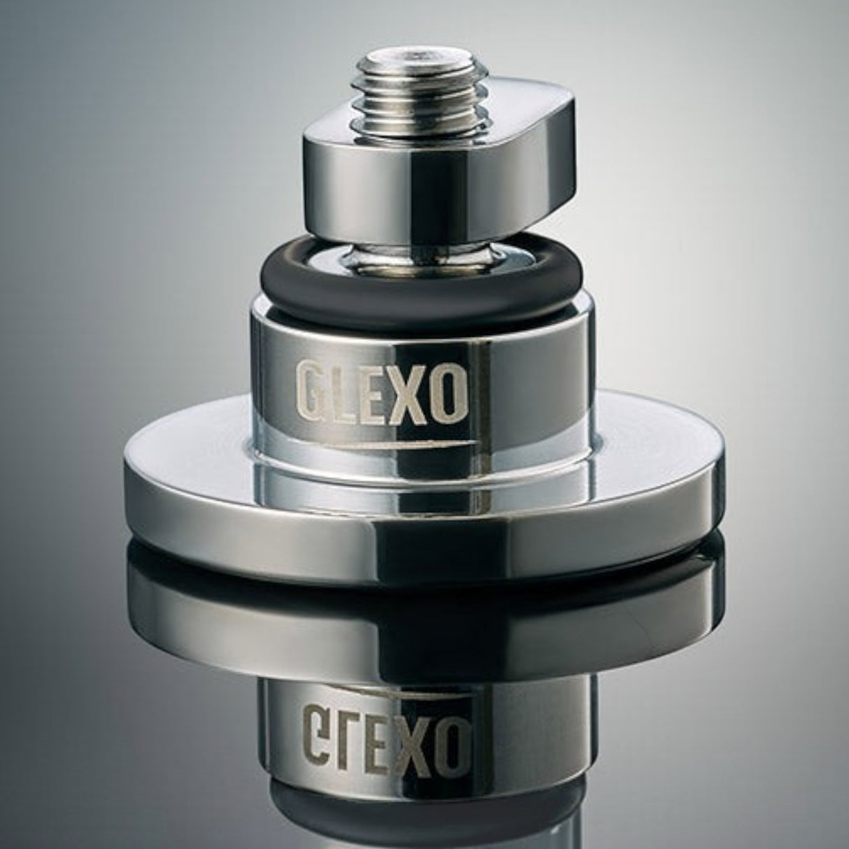 Anson PDR Glexo metal PDR tab with O-ring and threaded mount for paintless dent repair on a reflective surface