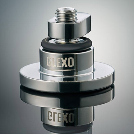 Anson PDR Glexo metal PDR tab with O-ring and threaded mount for paintless dent repair on a reflective surface