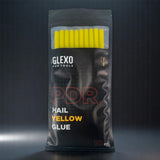 Anson PDR Glexo PDR/Hail yellow hot glue sticks in a black resealable bag, 10 pcs.