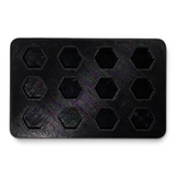 Anson PDR Dead Dent Tools Glory Hole black 3D printed tab holder with hexagonal slots for PDR glue tabs