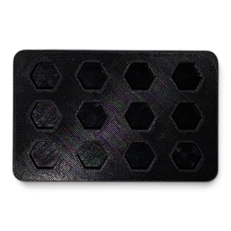Anson PDR Dead Dent Tools Glory Hole black 3D printed tab holder with hexagonal slots for PDR glue tabs
