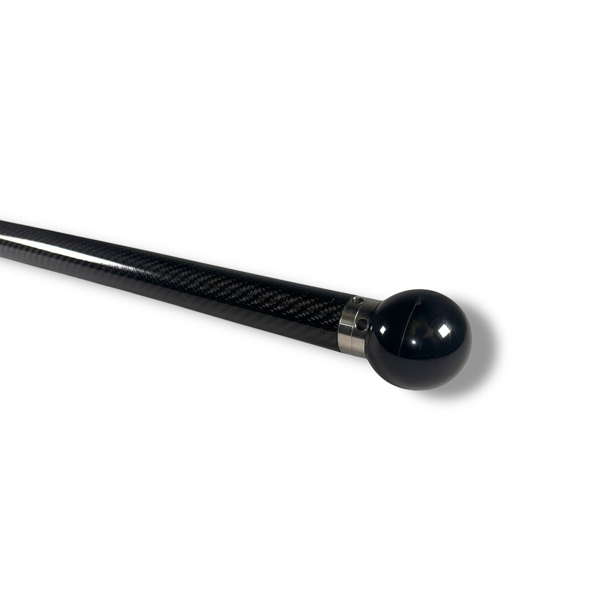 Anson PDR carbon fiber hail rod with black weighted ball end. 90 inch, 3-piece breakdown rod for dent repair.