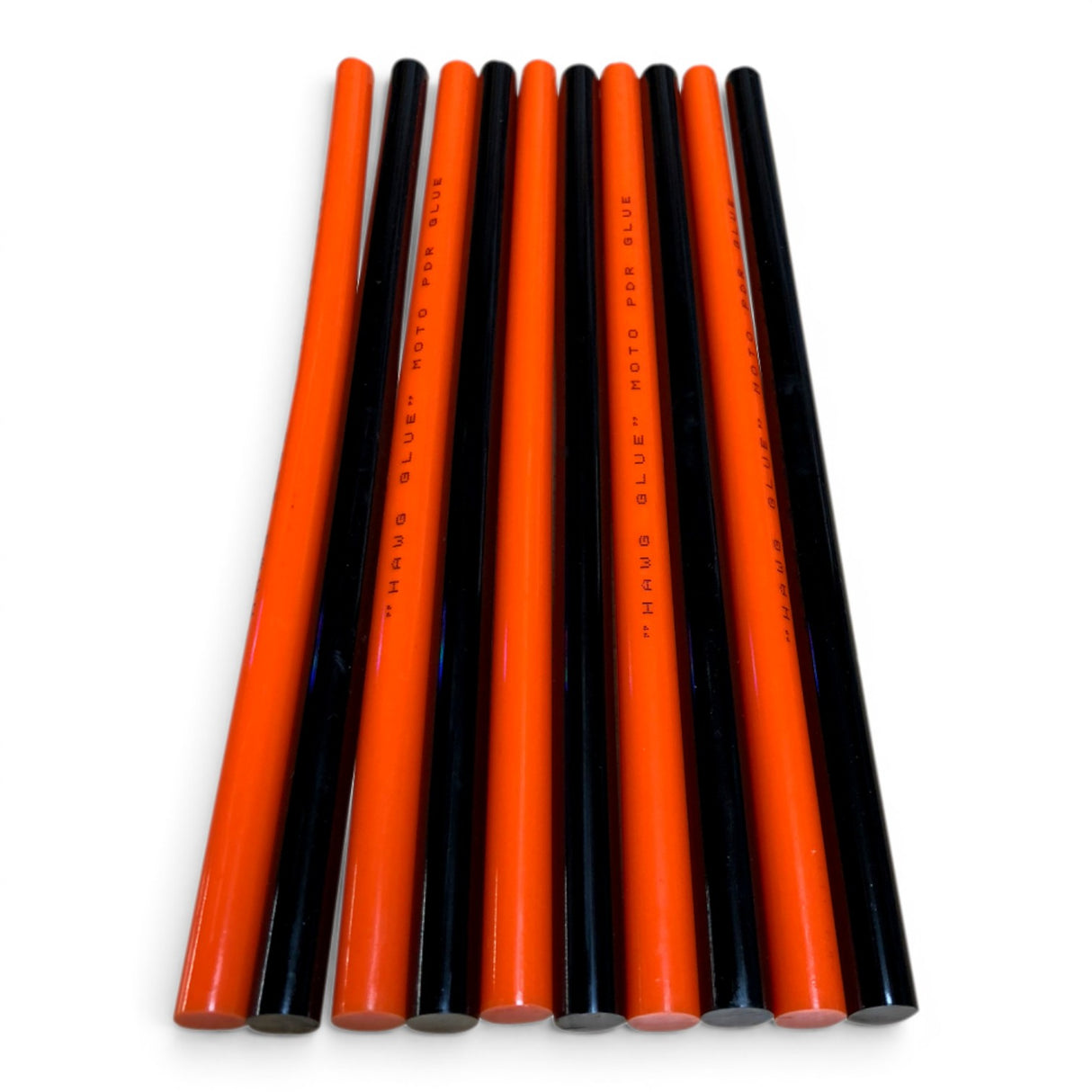 Anson PDR Hawg Hot PDR Glue sticks in orange and black for dent repair. Designed by Daniel Gromm.