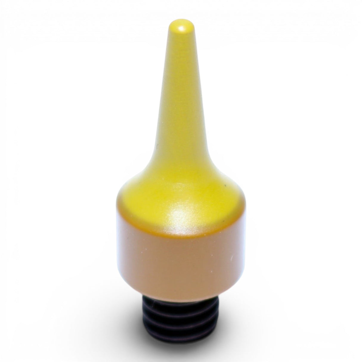 Anson PDR yellow and tan knockdown tip with black threaded base. Match Grade Pee Wee dent repair tool.