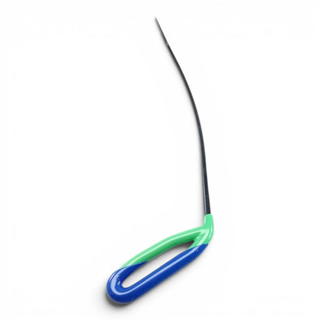 Anson PDR left-handed arched brace PDR tool with a 5/16" diameter and 13" length, featuring a blue and green fixed handle.