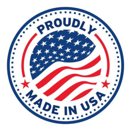 Anson PDR Proudly Made in USA circular emblem with American flag design