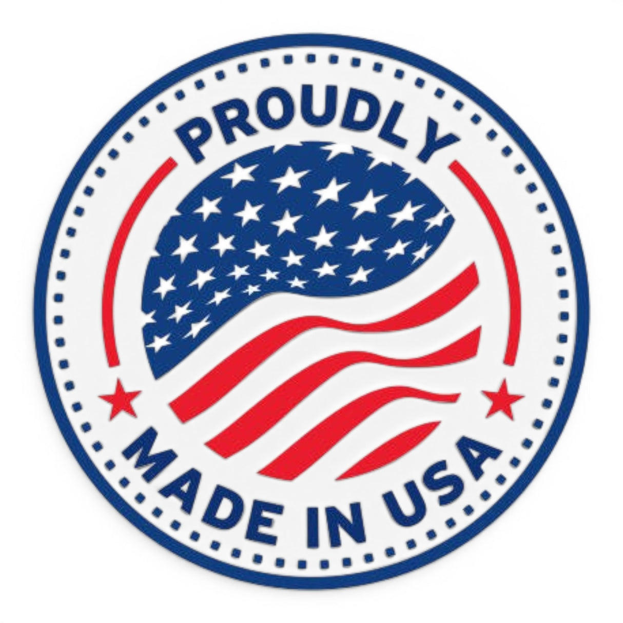 Anson PDR Proudly Made in USA circular emblem with American flag design