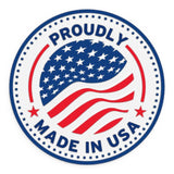 Anson PDR Proudly Made in USA circular emblem with American flag design