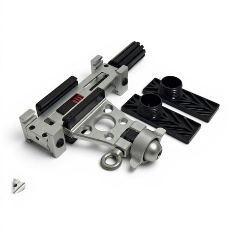 Anson PDR Mini Re-tension system with silver metal and black plastic components, including legs and feet.
