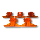 Anson PDR Dead Dent Lean & Mean orange plastic crease glue tabs for paintless dent repair with ribbed faces
