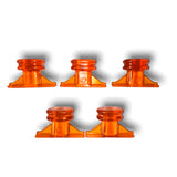 Anson PDR Dead Dent Lean & Mean orange plastic crease glue tabs for paintless dent repair, 5-pack.