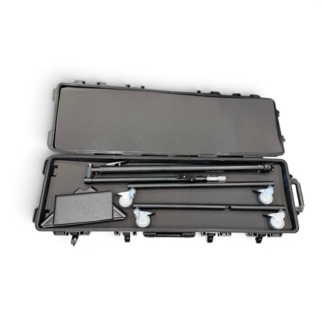 Anson PDR BLE Anson PDR X Portable Dent Repair Lighting Stand components packed inside a protective foam-lined case.