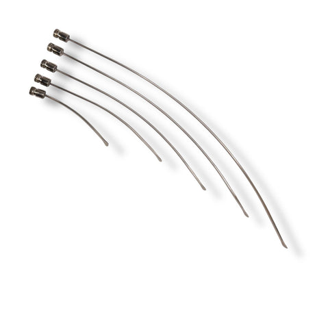 Anson PDR Rattlesnake 3/4" tail PDR tools, set of 5 metal rods with curved tips.